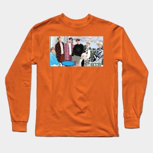 BTS korean boyband with vector clothes Long Sleeve T-Shirt